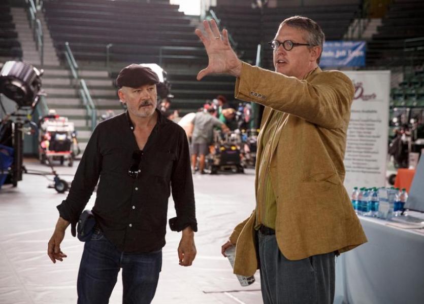 Barry Ackroyd and Adam Mckay behind the scenes of The Big Short